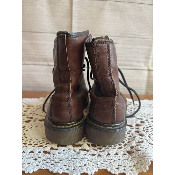 Doc Dr Martens Cherry Red Leather Boots Made In England 5 Mens/6 Wmns?‎ 8-Eye - Picture 3 of 10